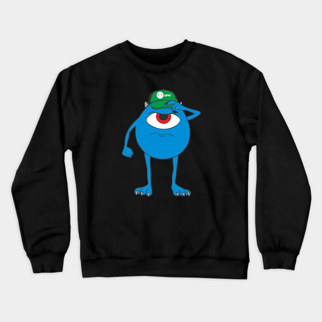 Blue monster cartoon characters Crewneck Sweatshirt by sansan